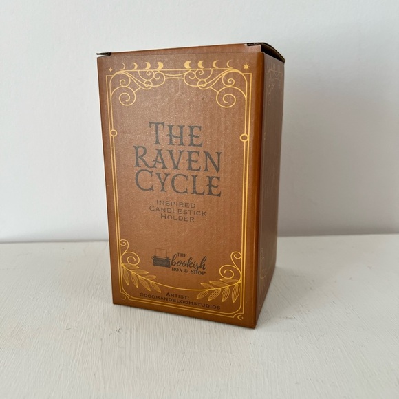 Raven Cycle Maggie Steifvater Candle Holder Taper Metal Crow - Picture 2 of 3